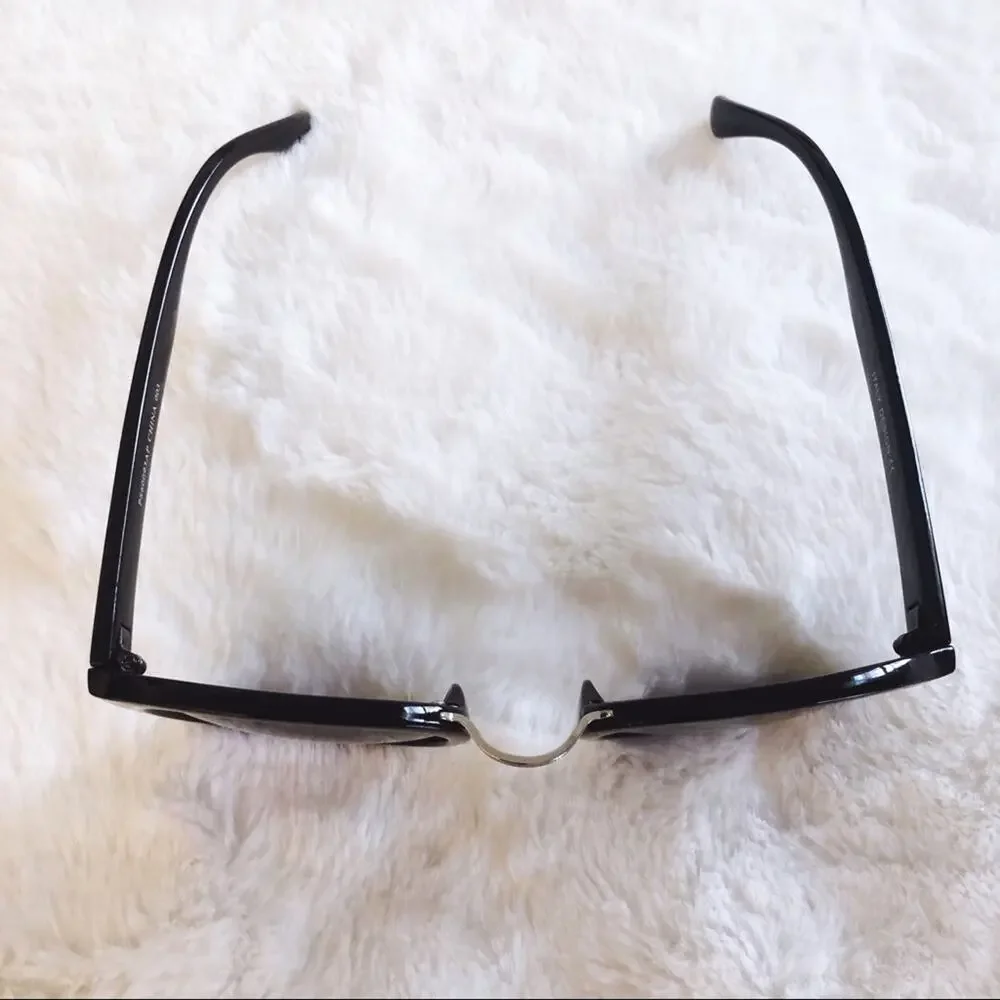 Mya Black & Silver Round Fashion Sunglasses